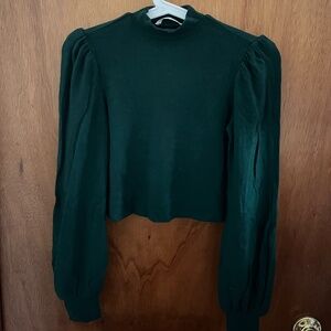Reformation green long sleeve top